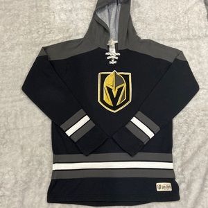 Vegas Golden Knights Black Ageless Lace-up Hoodie embroidered logo youth XL